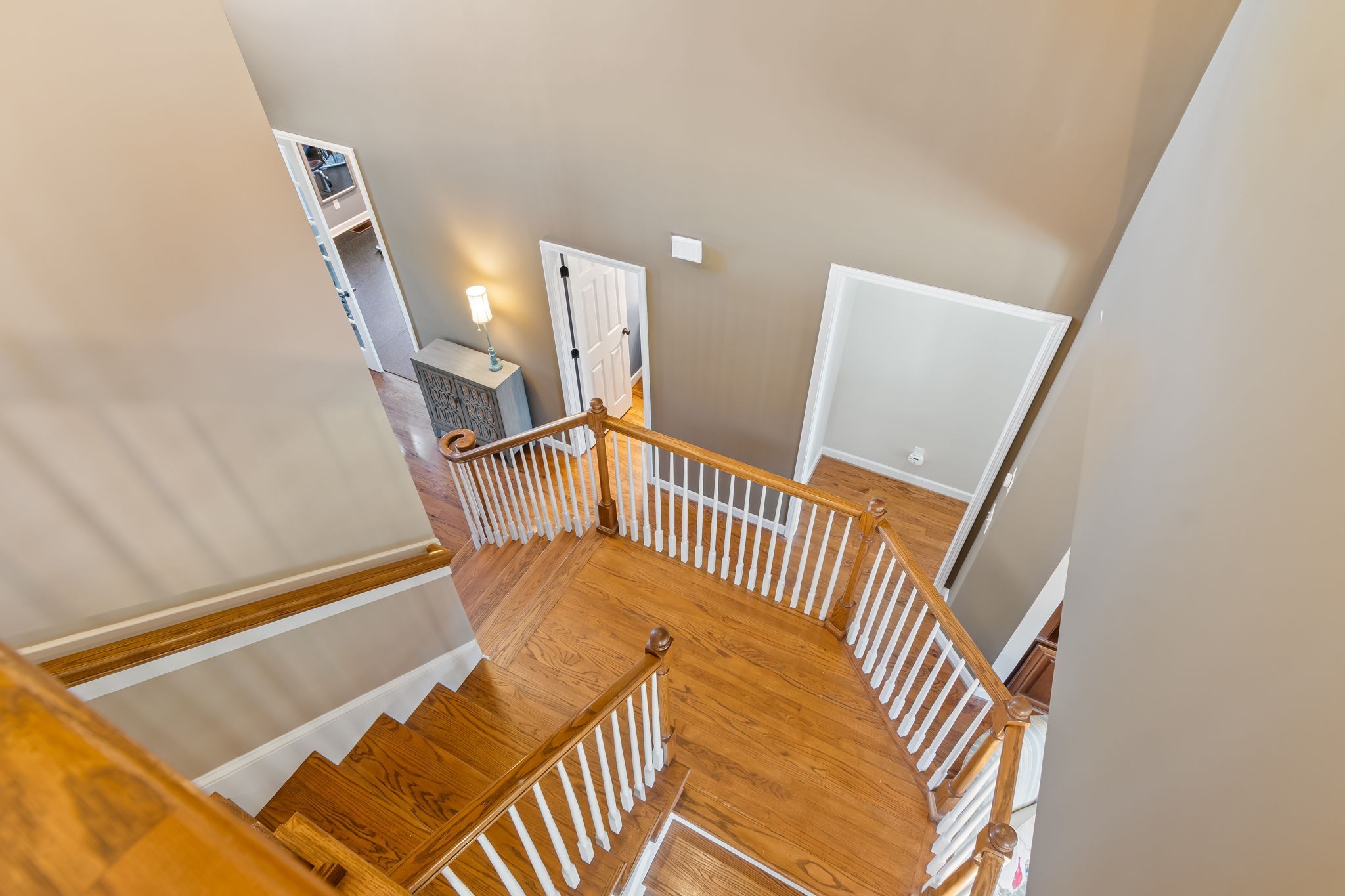 3517 Union Village Road Thompson's Station, TN 37179 - Photo 45 of 94 a view of a staircase with wooden floor and white walls