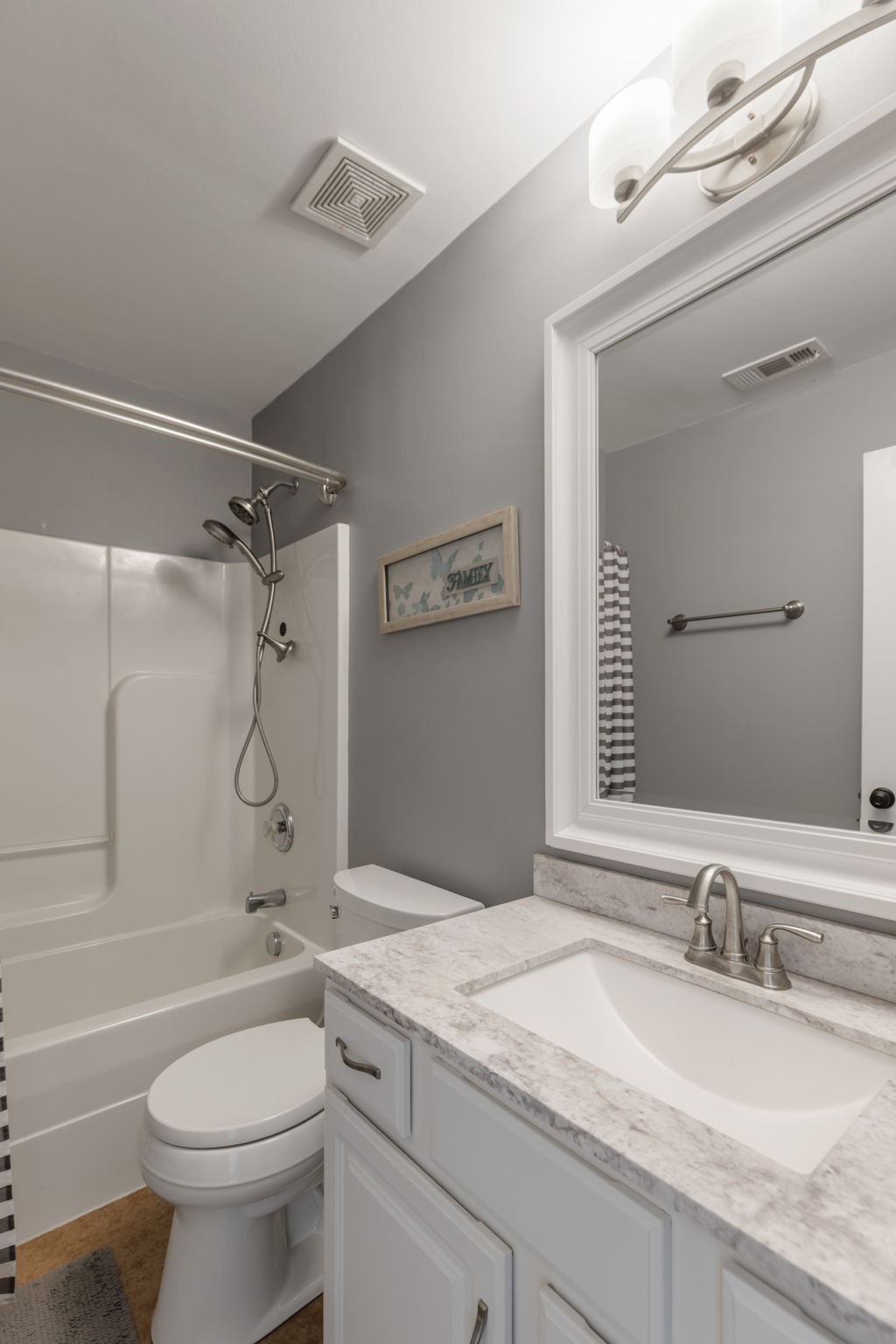 3517 Union Village Road Thompson's Station, TN 37179 - Photo 48 of 94 a bathroom with a granite countertop sink toilet mirror and shower
