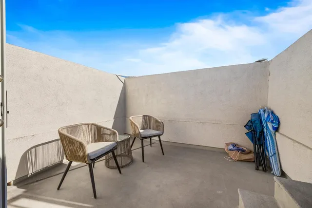 a view of a two chair in the room