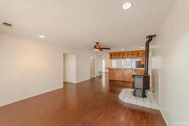 an empty room with a window