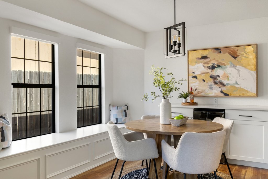 7110 Tawny Circle Austin, TX 78745 - Photo 7 of 30 Mini bar area with wine fridge in dining room