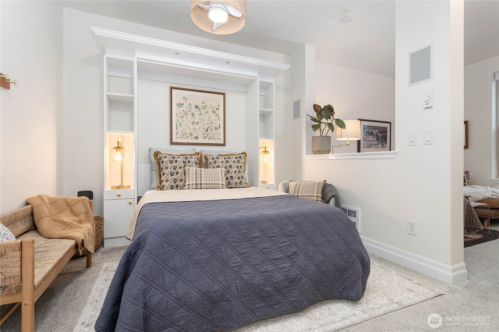 1310 10th Street, Unit 408 Bellingham, WA 98225 - Photo 18 of 33 a bedroom with a bed and a couch