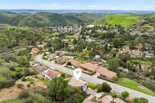 a view of a road with a yard