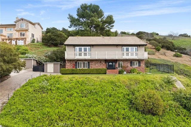 a view of a patio in a balcony