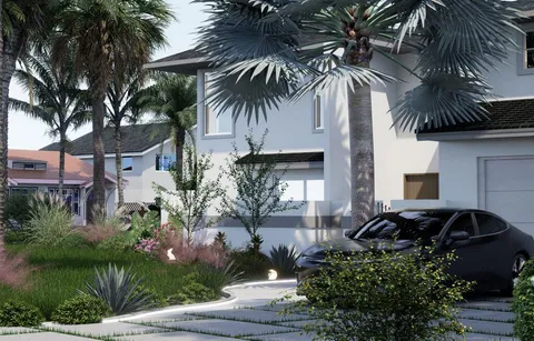 a view of a house with a patio