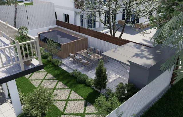 a aerial view of a house