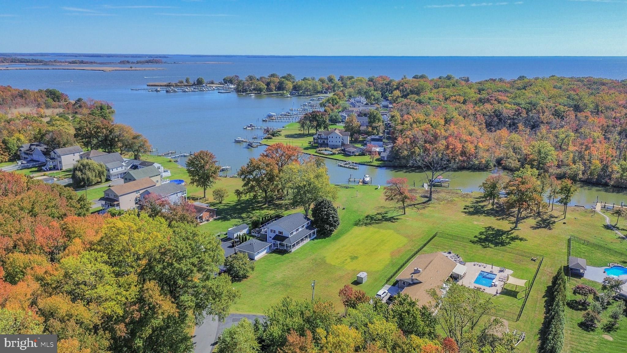 1321 South Seneca Road Middle River, MD 21220 - Photo 22 of 50 an aerial view of lake and residential houses with outdoor space
