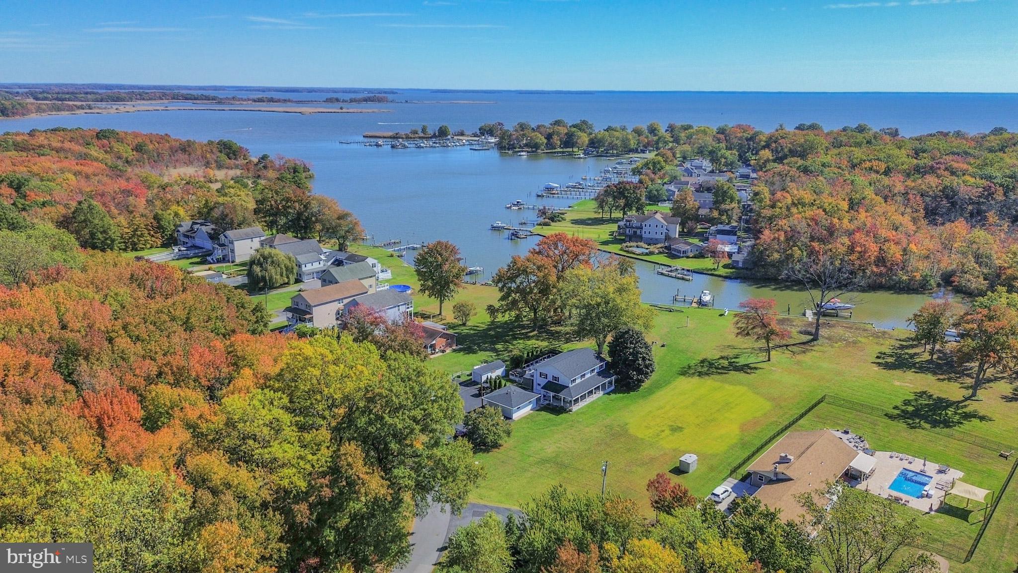 1321 South Seneca Road Middle River, MD 21220 - Photo 23 of 50 an aerial view of lake and residential houses with outdoor space