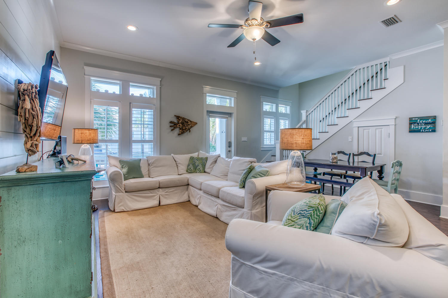 105 Lifeguard Loop West Inlet Beach, FL 32461 - Photo 6 of 45 a living room with furniture and a large window