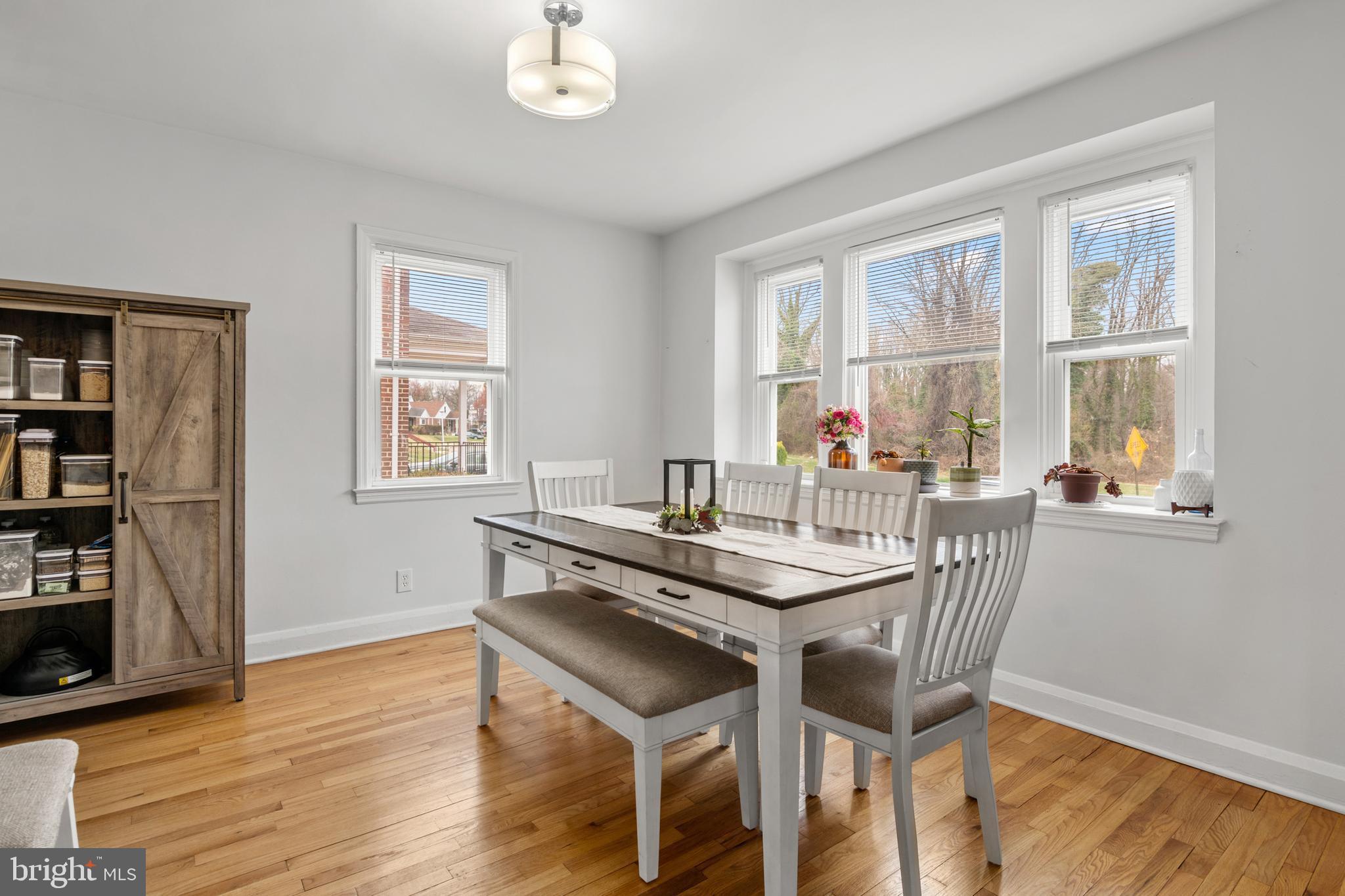 4823 Herring Run Drive Baltimore, MD 21214 - Photo 13 of 34 a dining room with furniture a window and wooden floor
