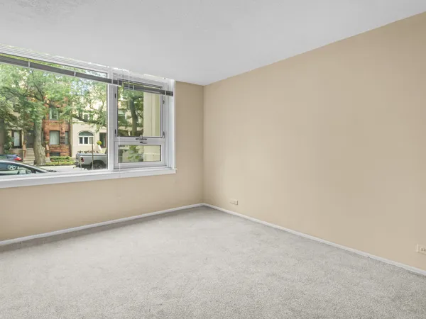 an empty room with a window