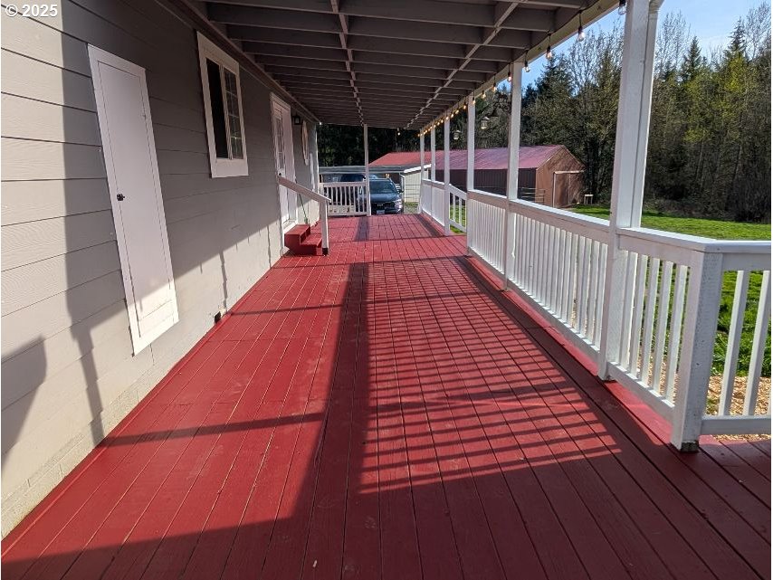 34241 Southeast Colorado Road Sandy, OR 97055 - Photo 29 of 37 a view of balcony with wooden floor