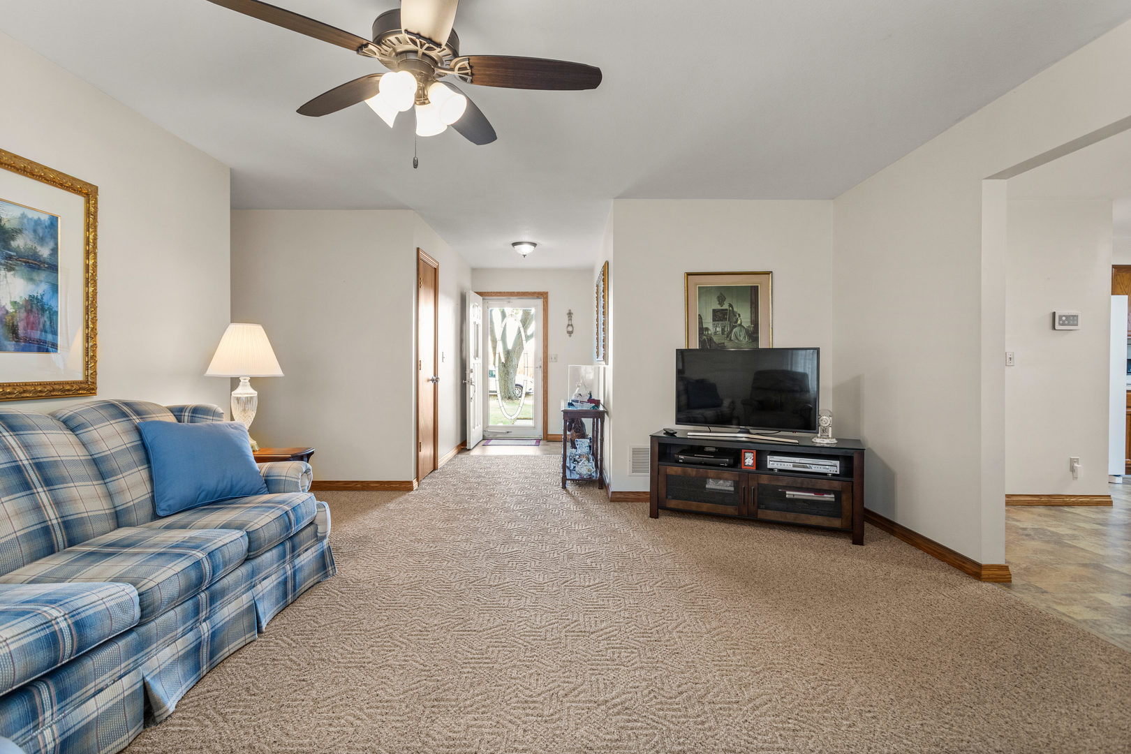 708 East Benham Street Tolono, IL 61880 - Photo 8 of 34 a living room with furniture and a flat screen tv