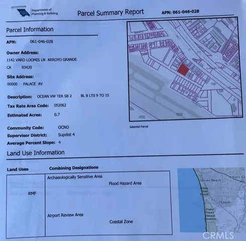 $274,900 | 0 Palace Avenue, Oceano, CA 93445