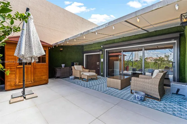 a view of a city with an ocean view