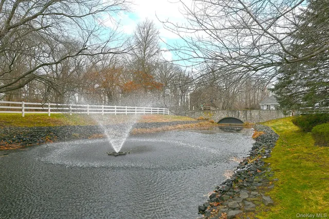 a view of a yard with swimming pool