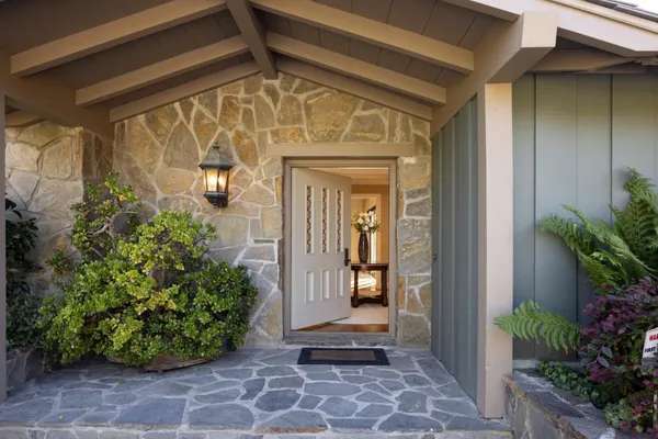 a view of a entryway door of the house