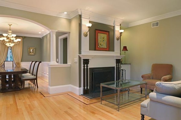 151 Bellingham Road Brookline, MA 02467 - Photo 4 of 14 a living room with furniture and a fireplace