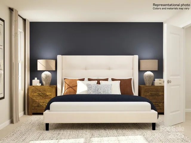 a living room with a large window