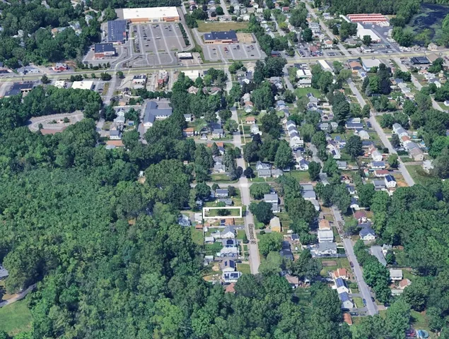 an aerial view of a city