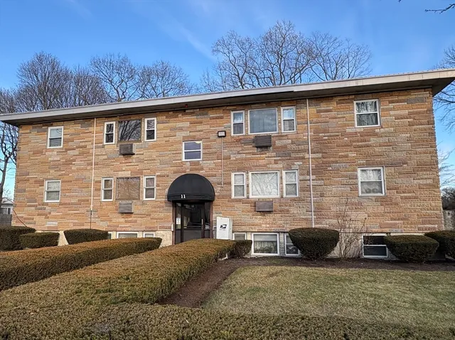 a front view of a house with patio