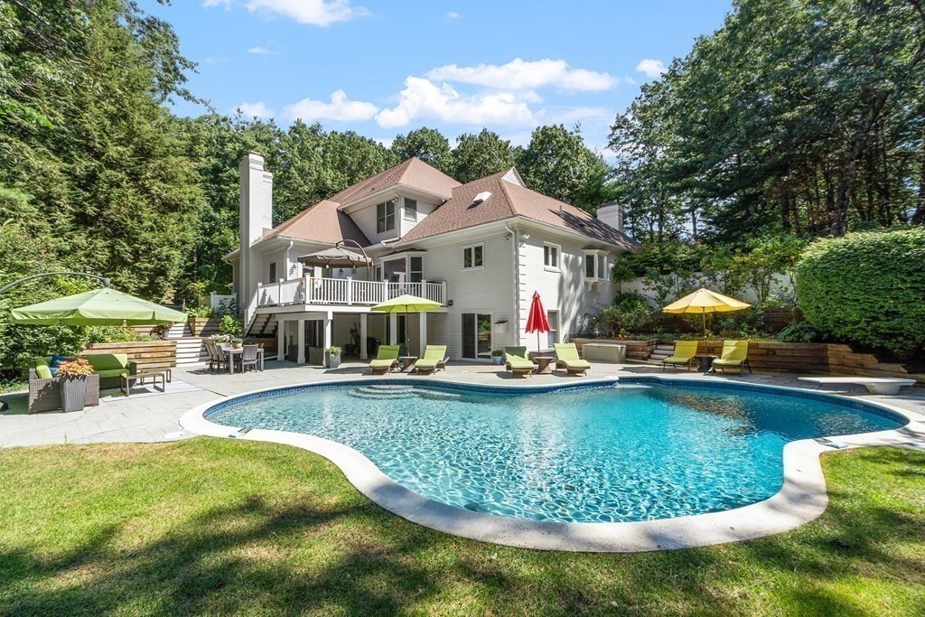110 Mattison Drive Concord, MA 01742 - Photo 38 of 41 a view of a house with swimming pool and sitting area