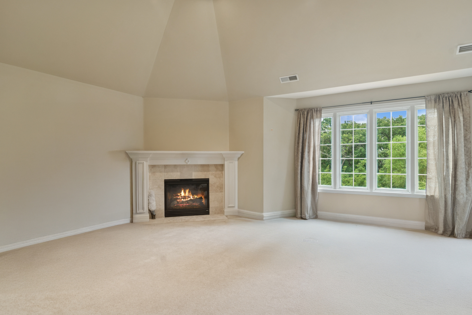 22292 North Prairie Lane Kildeer, IL 60047 - Photo 42 of 85 an empty room with a fireplace and window