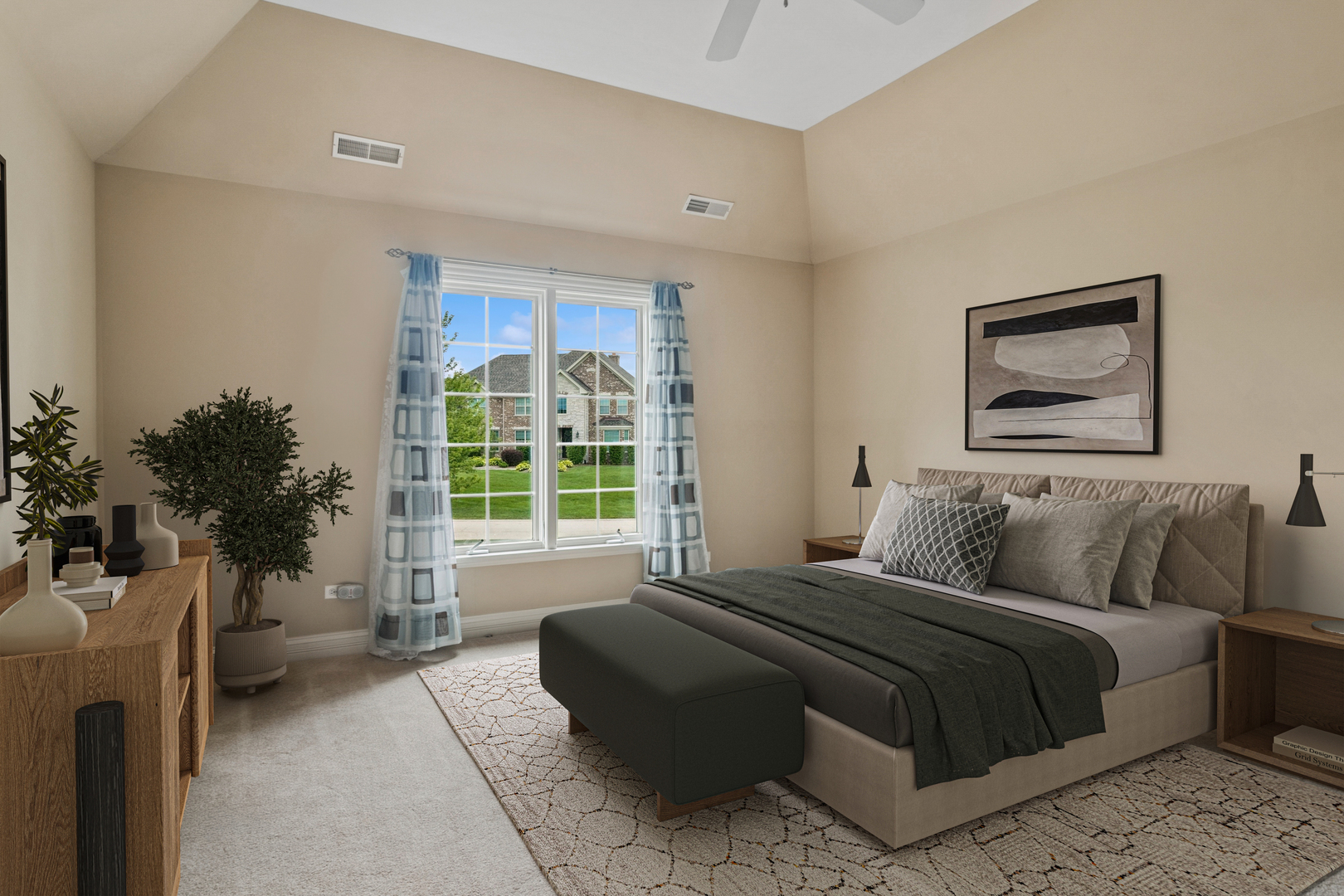 22292 North Prairie Lane Kildeer, IL 60047 - Photo 47 of 85 a bedroom with a large bed and a window