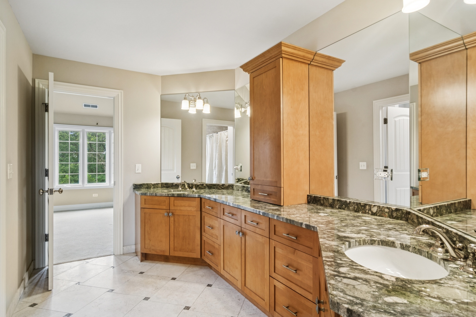 22292 North Prairie Lane Kildeer, IL 60047 - Photo 54 of 85 a bathroom with a granite countertop sink and a bathtub