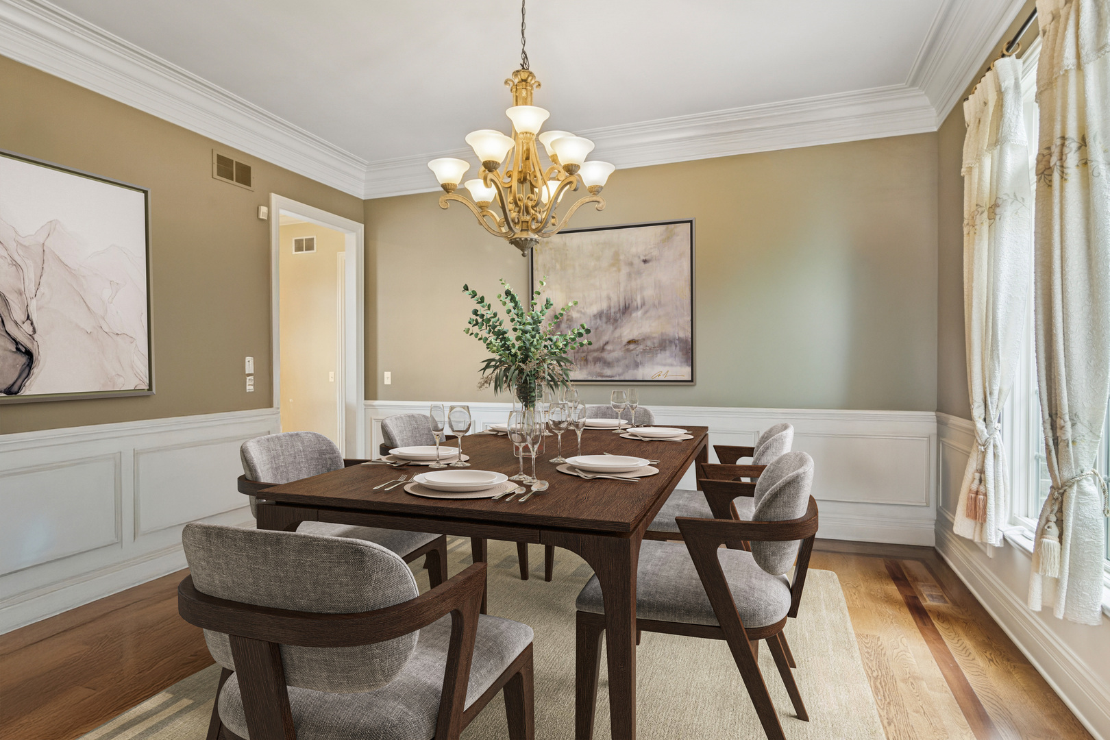 22292 North Prairie Lane Kildeer, IL 60047 - Photo 10 of 85 a dining room with furniture and wooden floor