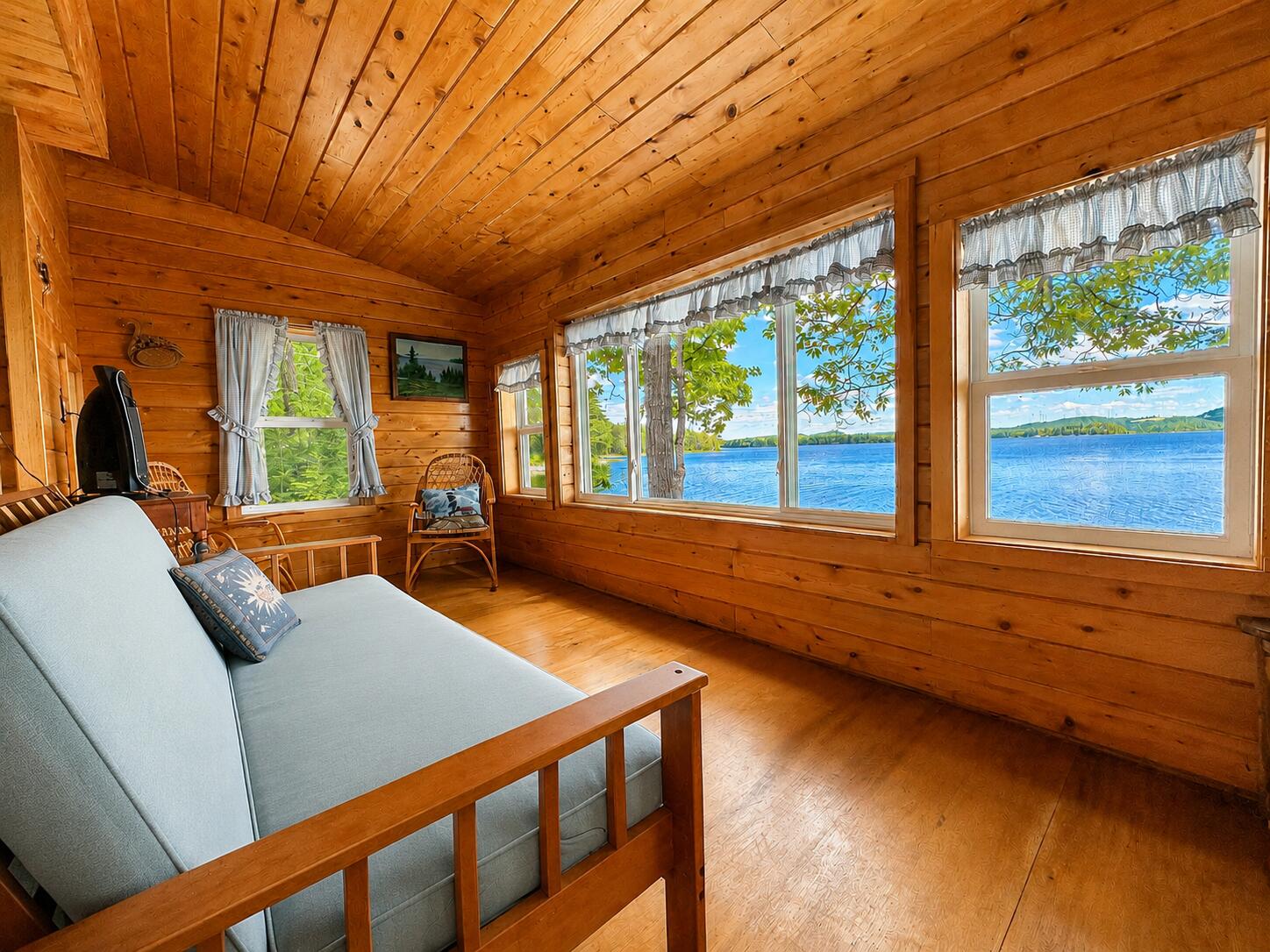 36 Sunset Point Drive Bradley, ME 04411 - Photo 14 of 44 Sun Porch View of Chemo Pond