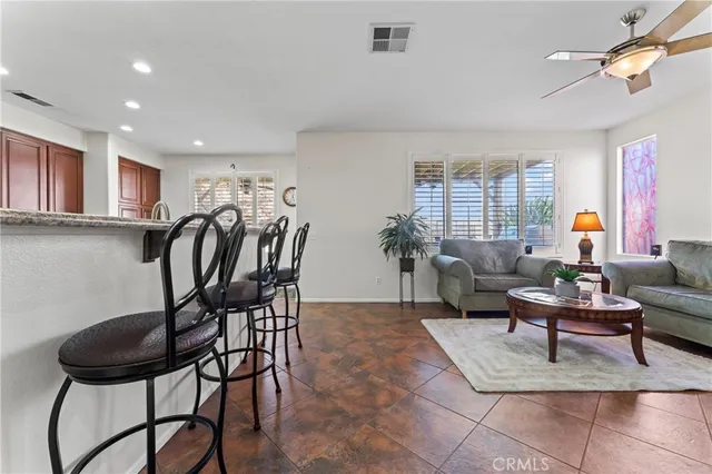 a view of a livingroom and dining room