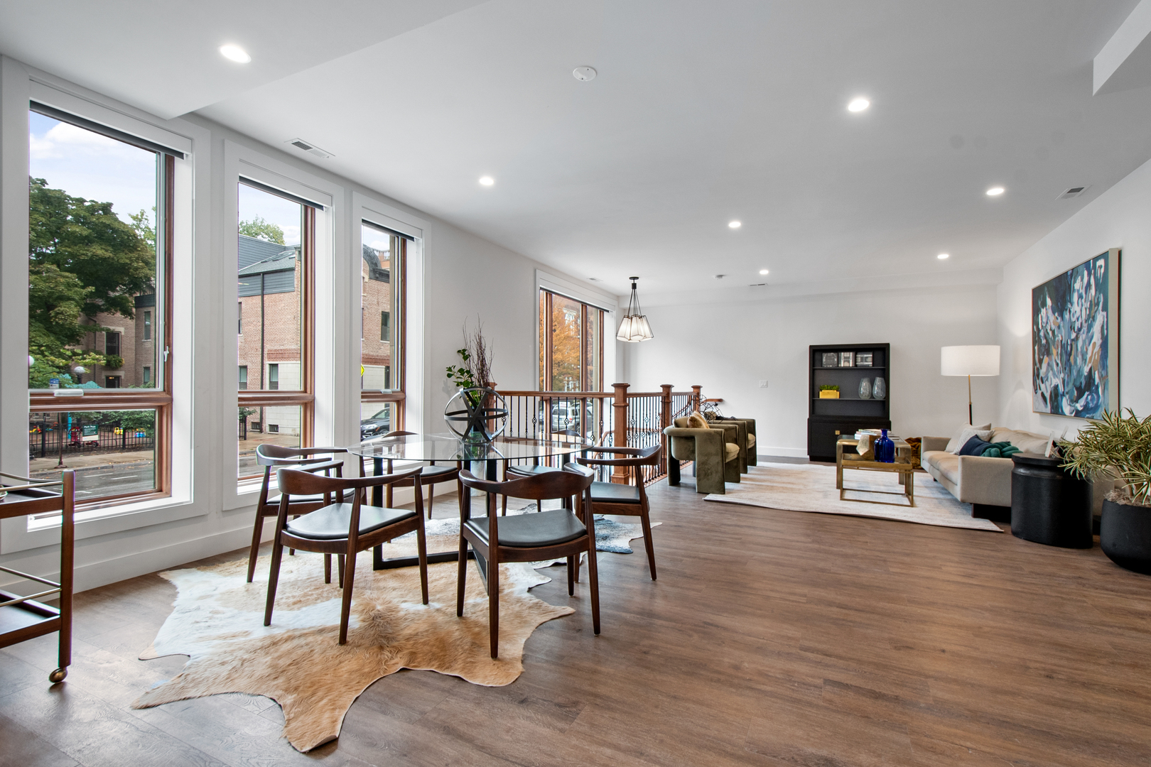 1901 North Halsted Street, Unit 1A Chicago, IL 60614 - Photo 11 of 38 a view of a dining room with furniture window and wooden floor