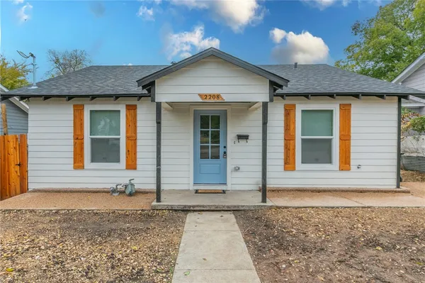 a front view of a house