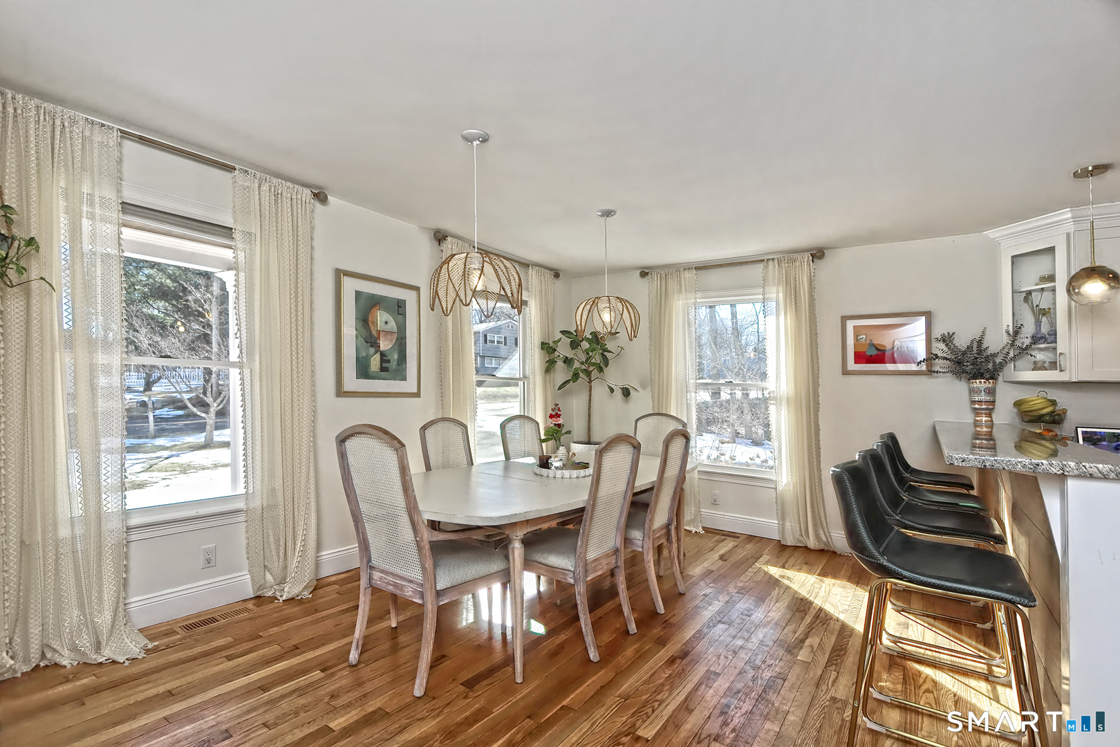 215 Wheeler Road Monroe, CT 06468 - Photo 6 of 22 a view of a dining room with furniture window and outside view