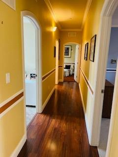 552 Bean Creek Road, Unit 94 Scotts Valley, CA 95066 - Photo 8 of 18 a view of a hallway with wooden floor and stairs