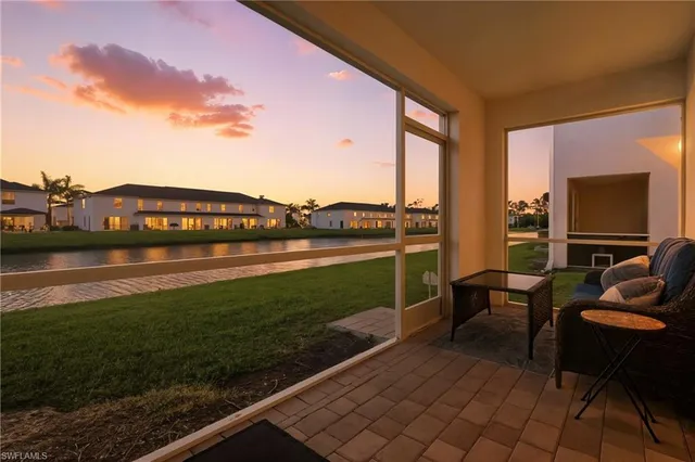 a view of swimming pool from a balcony