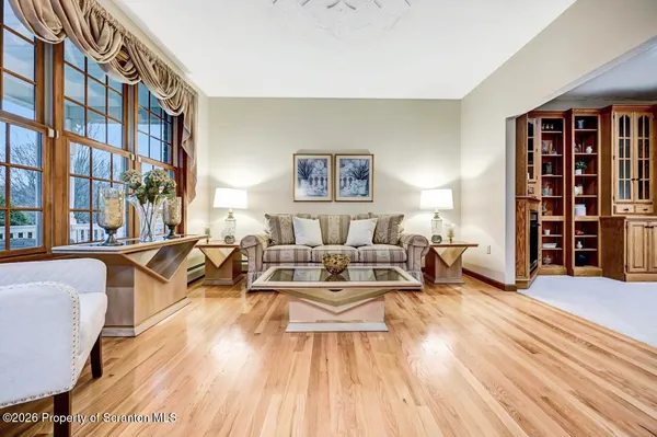 a view of an entryway wooden floor