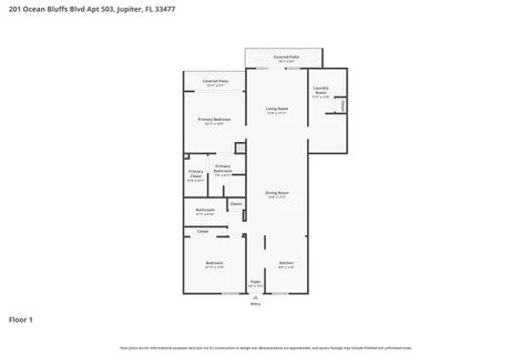$829,900 | 201 South Seas Drive, Unit 503, Jupiter, FL 33477