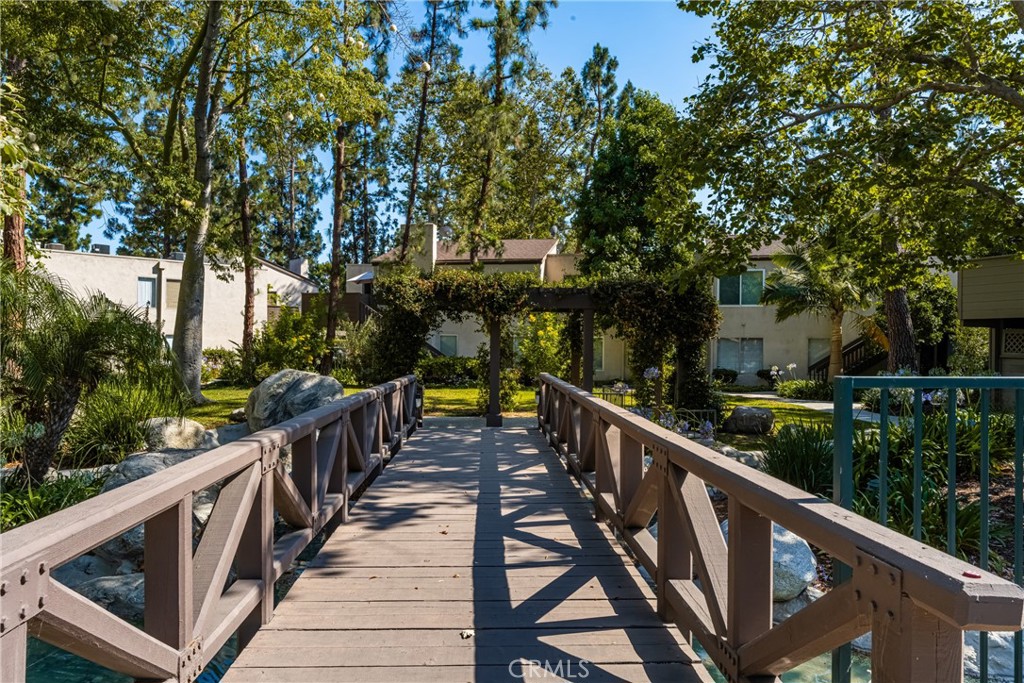 1420 E Cabrillo Park Drive, Unit E Santa Ana, CA 92701 - Photo 45 of 46 a view of a wooden bridge