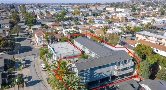 an aerial view of a city