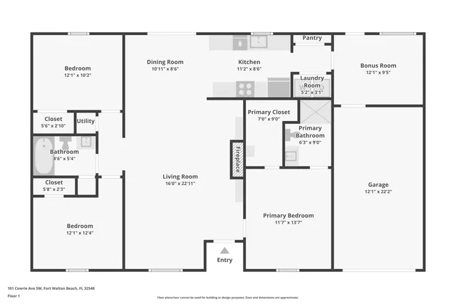 $360,000 | 101 Cowrie Avenue Southwest, Fort Walton Beach, FL 32548