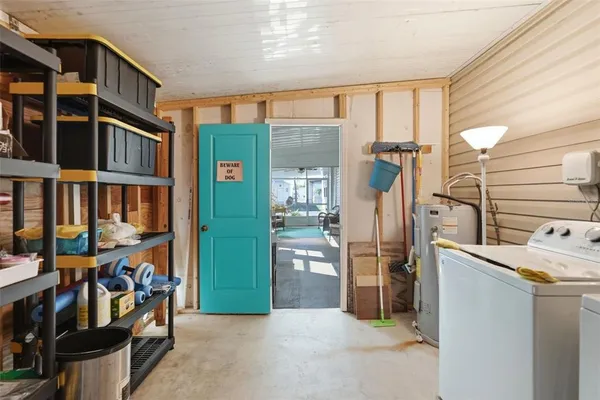 a view of a storage & utility room