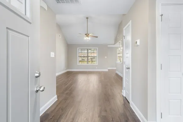 a view of livingroom with hardwood floor and window
