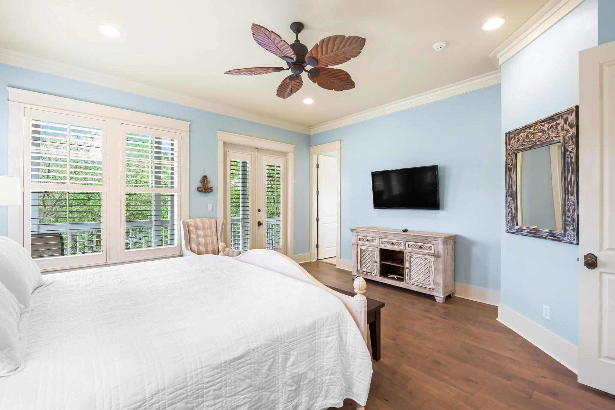 70 Pine Crest Circle Inlet Beach, FL 32461 - Photo 15 of 43 a bedroom with bed tv and a window