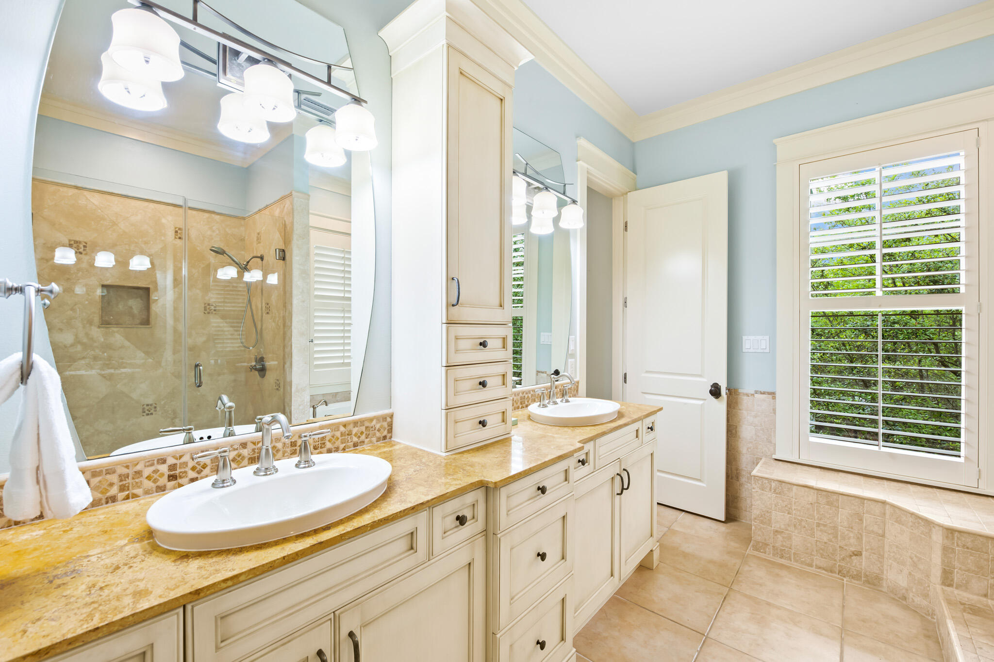 70 Pine Crest Circle Inlet Beach, FL 32461 - Photo 18 of 43 a bathroom with double sink and a mirror