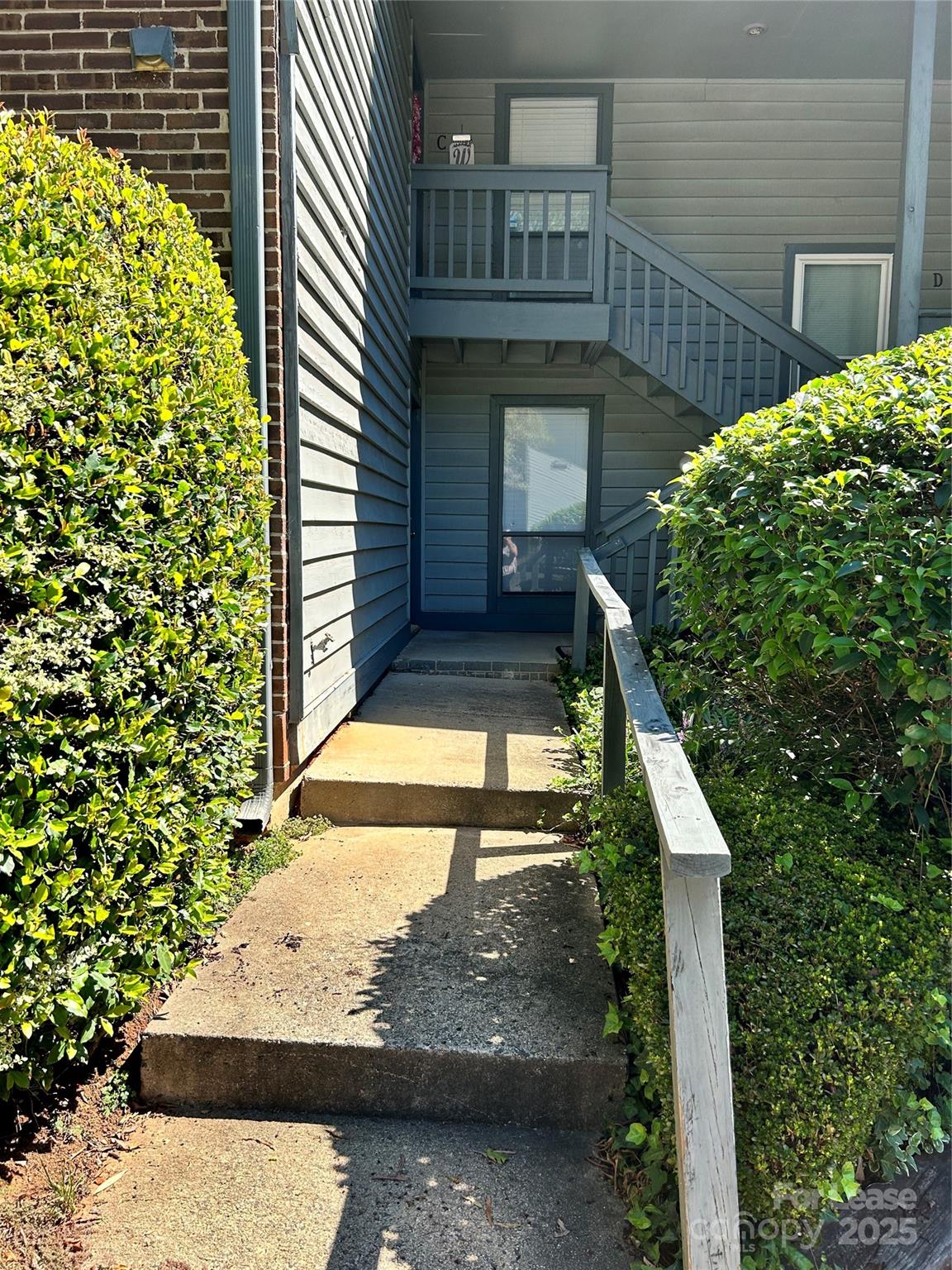 a view of a yard with plants