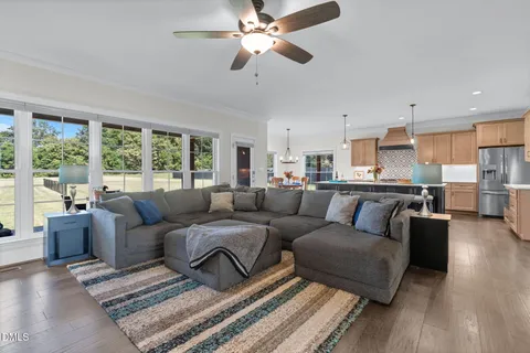 a workspace with furniture and a window