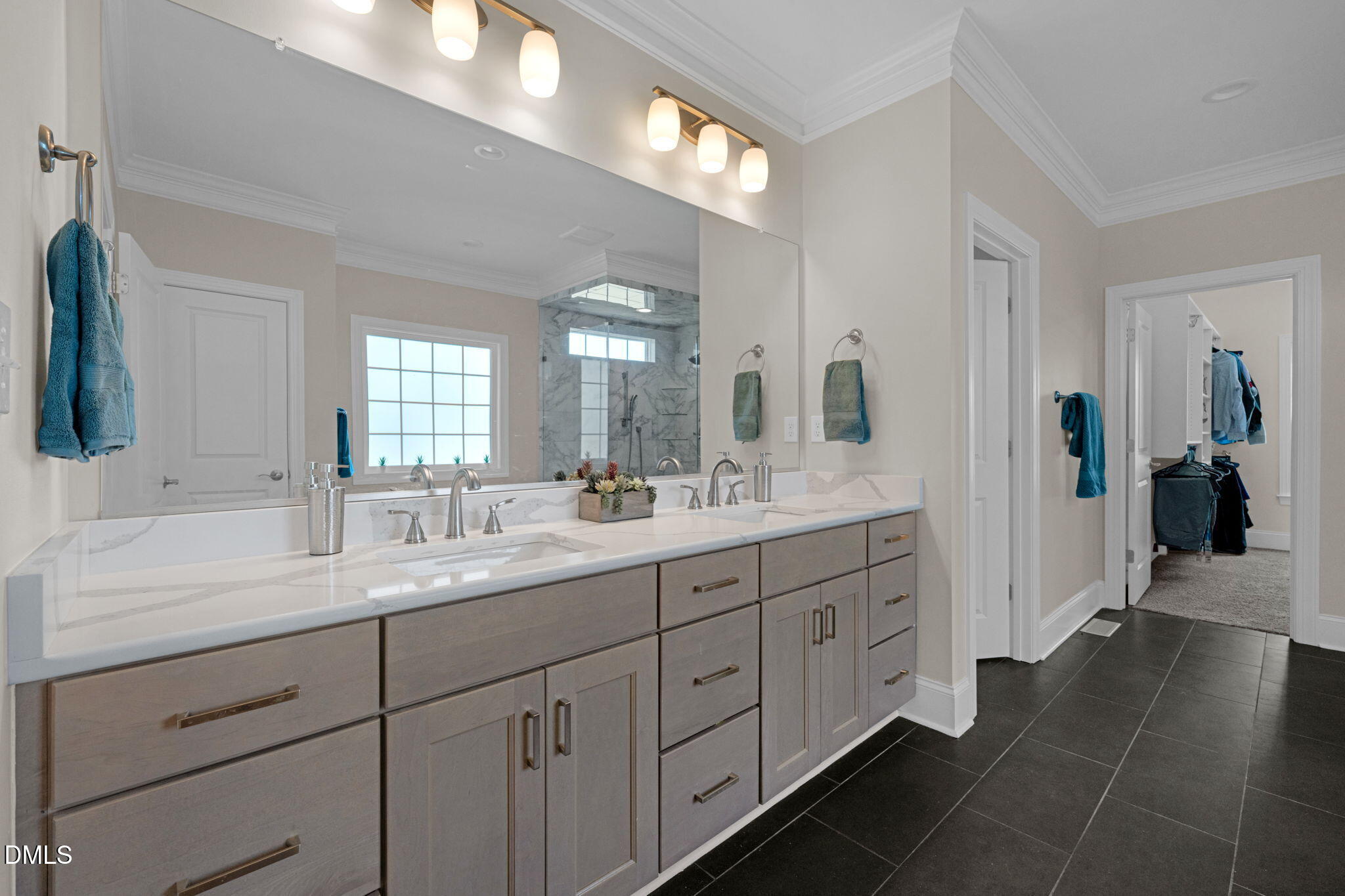 106 Garrison Farm Road Mebane, NC 27302 - Photo 21 of 46 a bathroom with a double vanity sink and a mirror