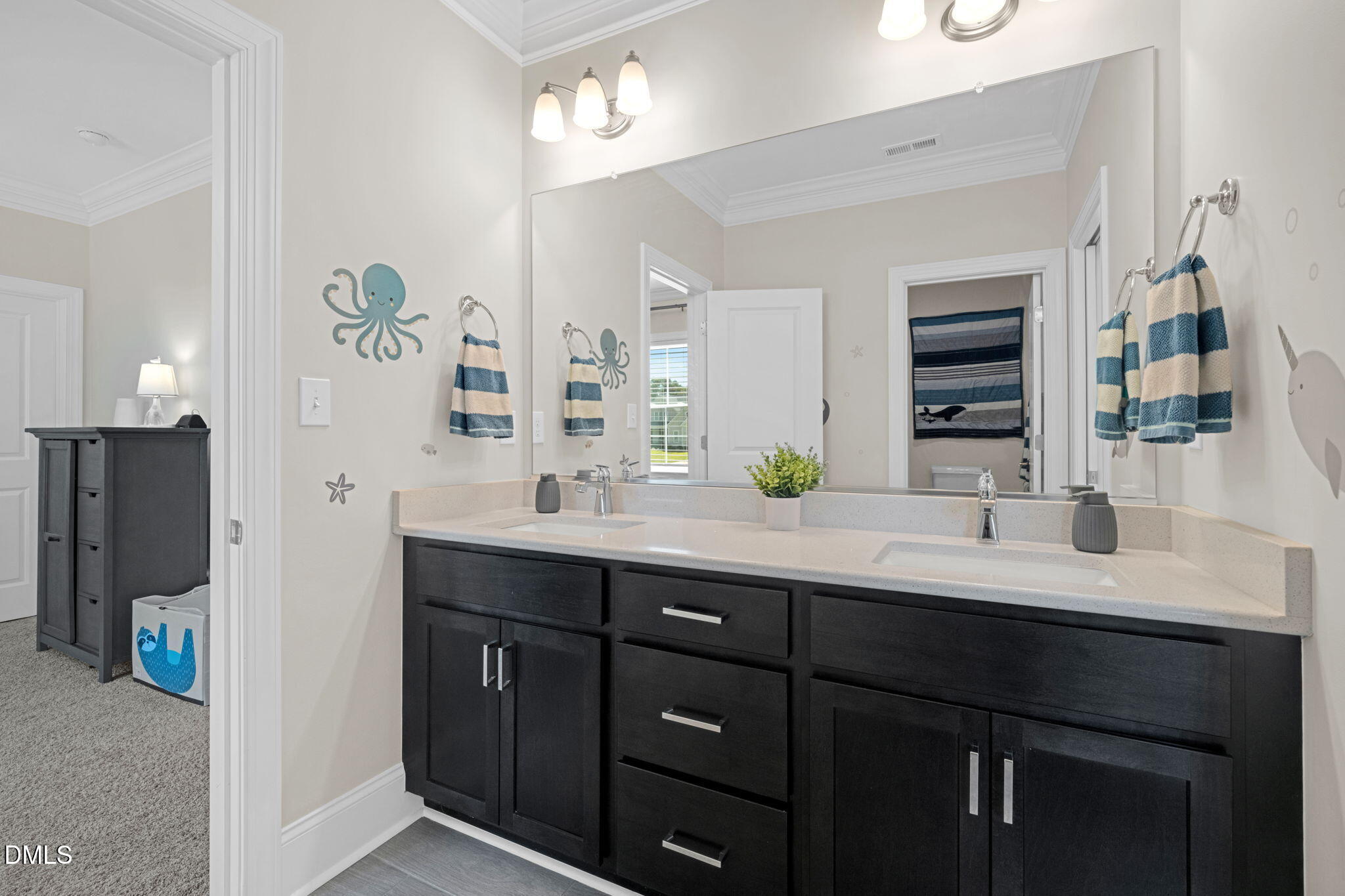 106 Garrison Farm Road Mebane, NC 27302 - Photo 33 of 46 a bathroom with a sink double vanity and a mirror